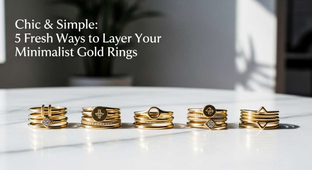 featured: chic & simple: 5 fresh ways to layer your minimalist gold rings