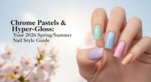 featured: chrome pastels & hyper gloss: your 2026 spring/summer nail style guide