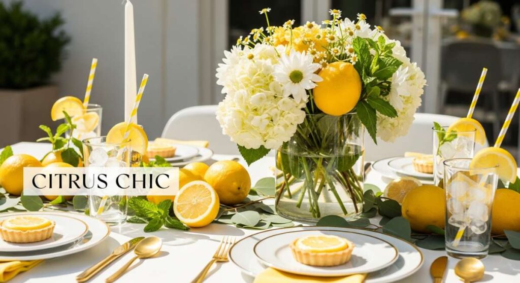 featured: citrus chic: how to host the ultimate viral lemon themed event