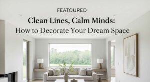 featured: clean lines, calm minds: how to decorate your dream space