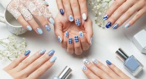 featured: cool & classic: the best blue and white nail designs for every occasion