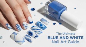 featured: cool tones, hot trends: your definitive blue and white nail art manual