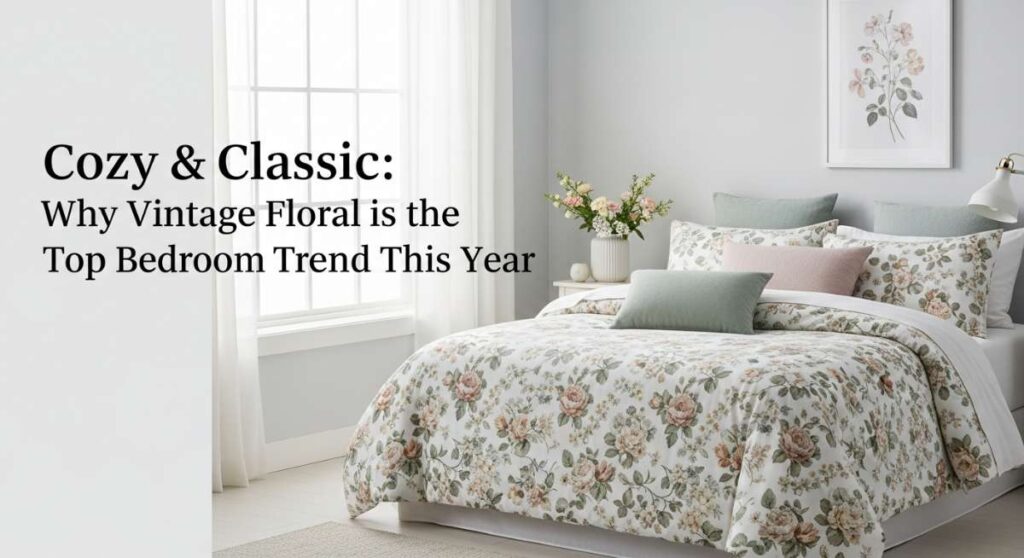 featured: cozy & classic: why vintage floral is the top bedroom trend this year