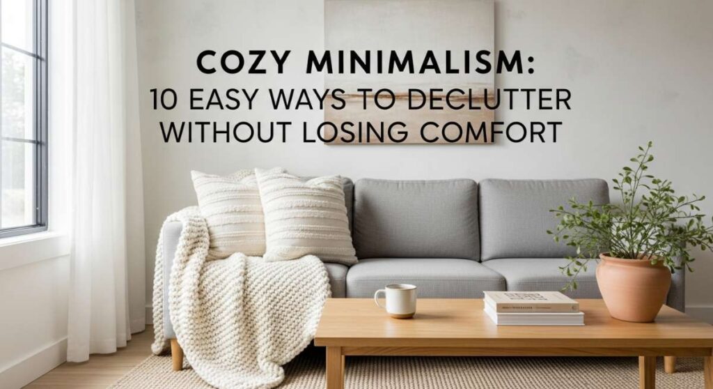 featured: cozy minimalism: 10 easy ways to declutter without losing comfort