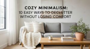 featured: cozy minimalism: 10 easy ways to declutter without losing comfort