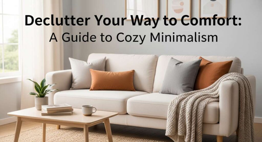 Declutter Your Way to Comfort: A Guide to Cozy Minimalism featured: declutter your way to comfort: a guide to cozy minimalism