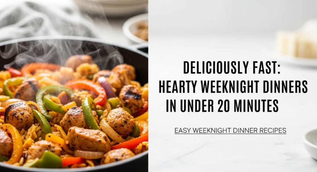 featured: deliciously fast: hearty weeknight dinners in under 20 minutes