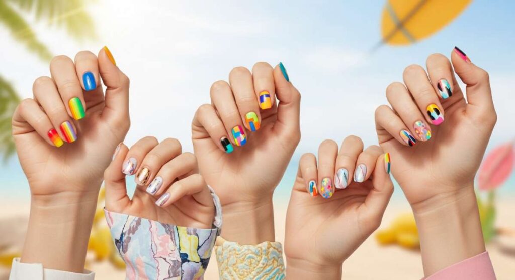 featured: ditch the neutrals: stunning multicolor mani ideas for summer