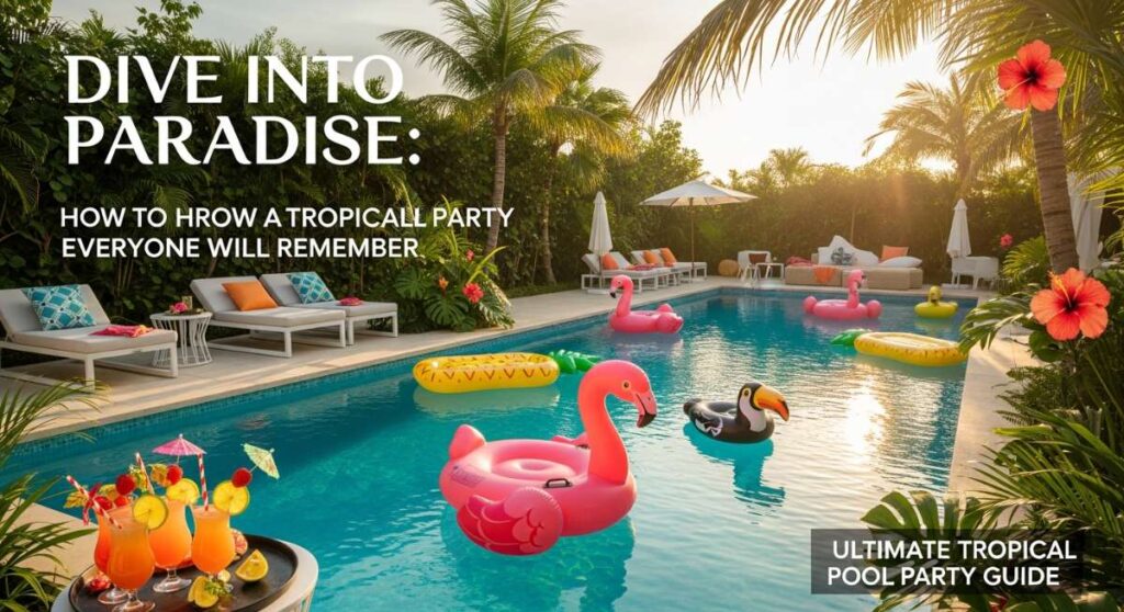 featured: dive into paradise: how to throw a tropical pool party everyone will remember