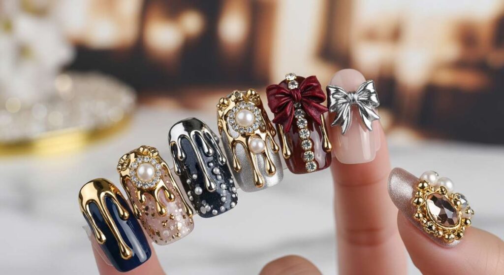 featured: drip in 3d: why luxury maximalist press ons are this season's hottest accessory