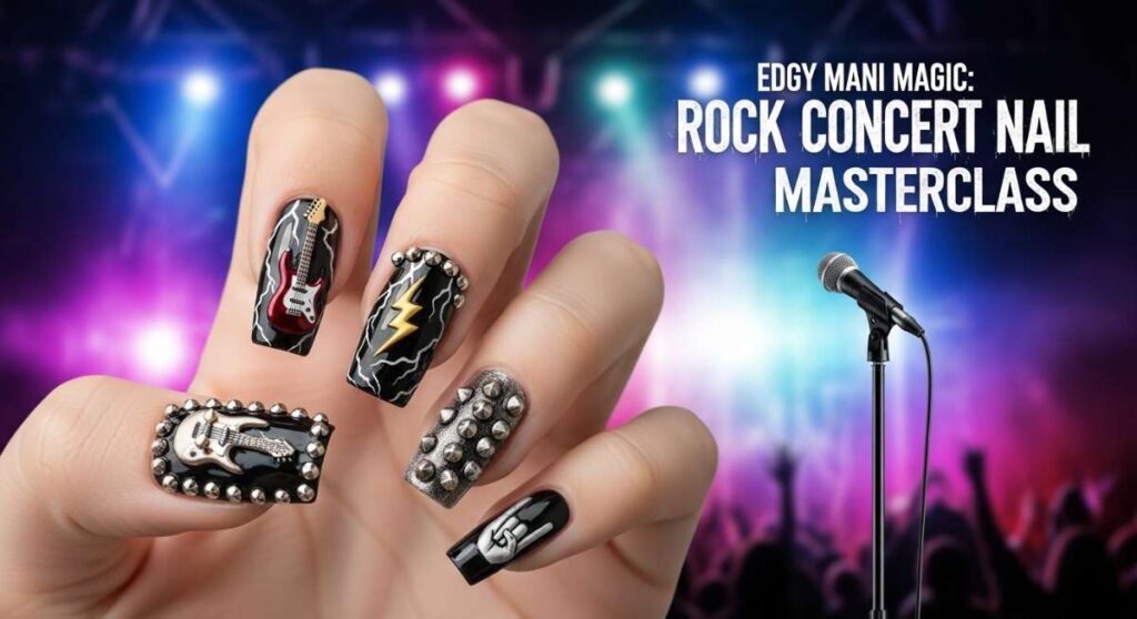 featured: edgy mani magic: master the art of rock concert nails