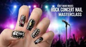 featured: edgy mani magic: master the art of rock concert nails