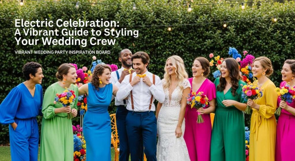 featured: electric celebration: a vibrant guide to styling your wedding crew