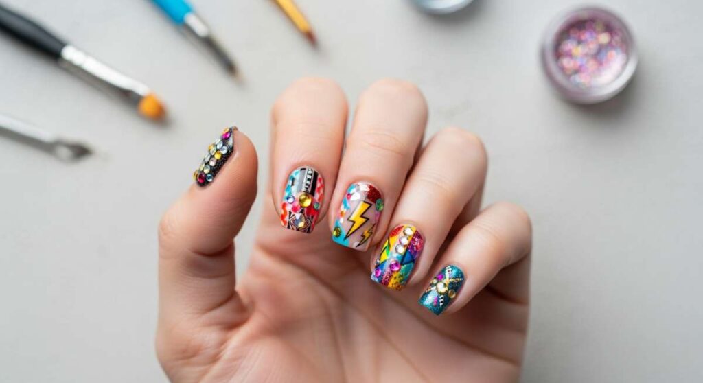 featured: electric expressions: diy vibrant maximalist nail art step by step