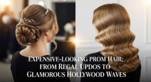 featured: expensive looking prom hair: from regal updos to glamorous hollywood waves