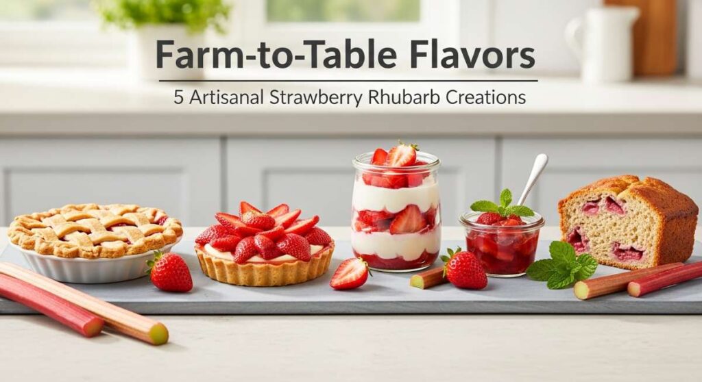 featured: farm to table flavors: 5 artisanal strawberry rhubarb creations