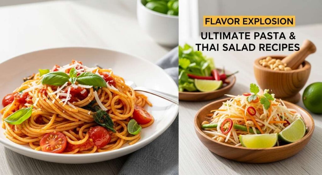 featured: flavor explosion: easy pasta masterpieces and refreshing thai salads