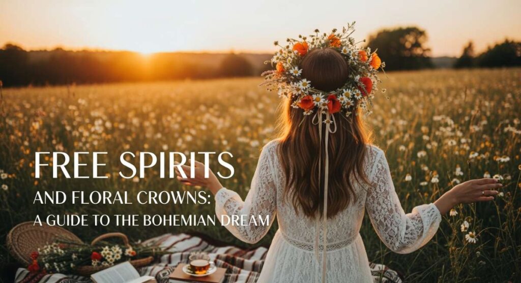 featured: free spirits and floral crowns: a guide to the bohemian dream