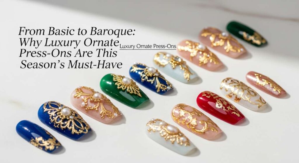 featured: from basic to baroque: why luxury ornate press ons are this season's must have