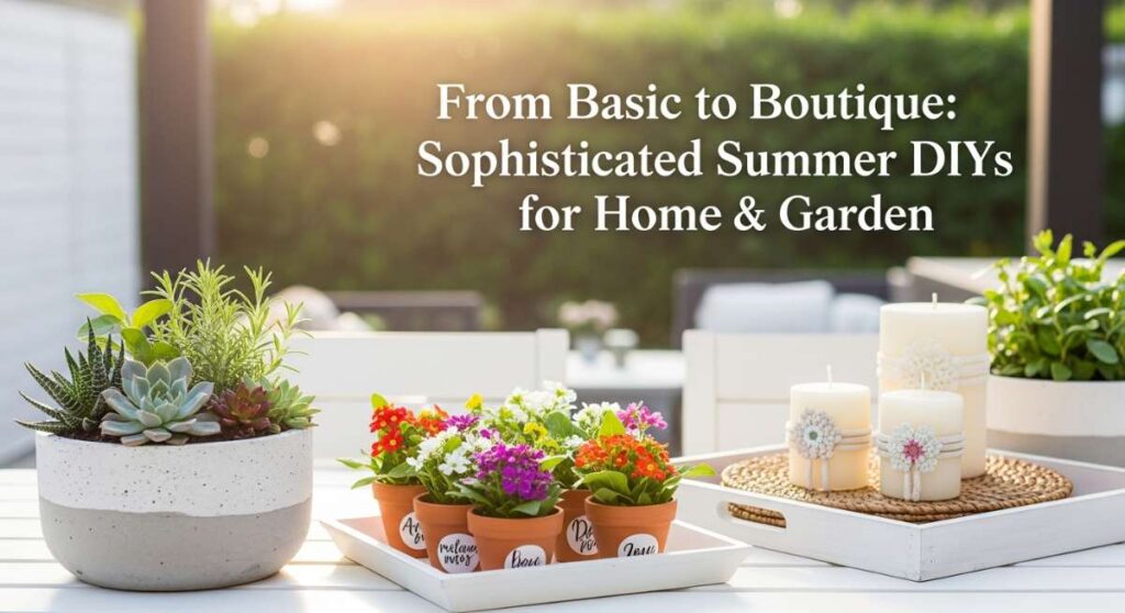 featured: from basic to boutique: sophisticated summer diys for home & garden