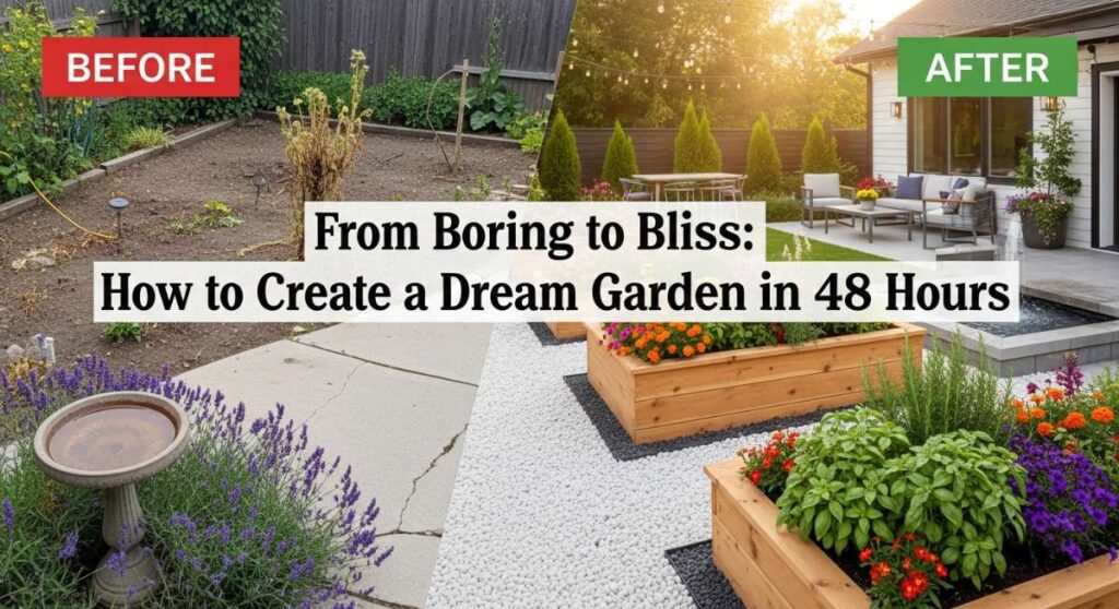 featured: from boring to bliss: how to create a dream garden in 48 hours