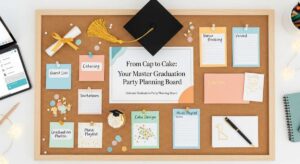featured: from cap to cake: your master graduation party planning board