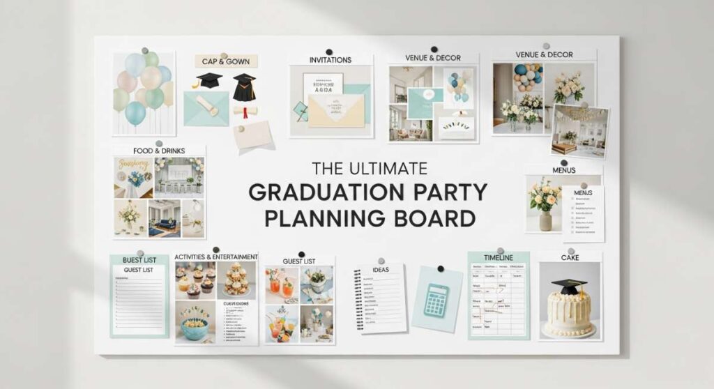 featured: from cap to cake: your ultimate graduation party planning board