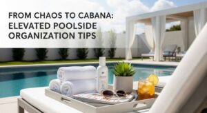 featured: from chaos to cabana: elevated poolside organization tips