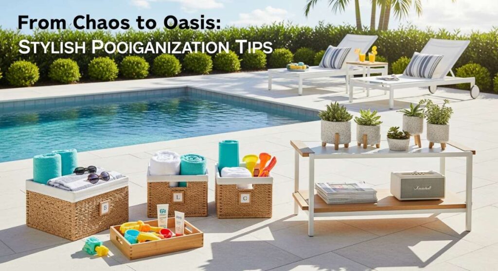 featured: from chaos to oasis: stylish poolside organization tips