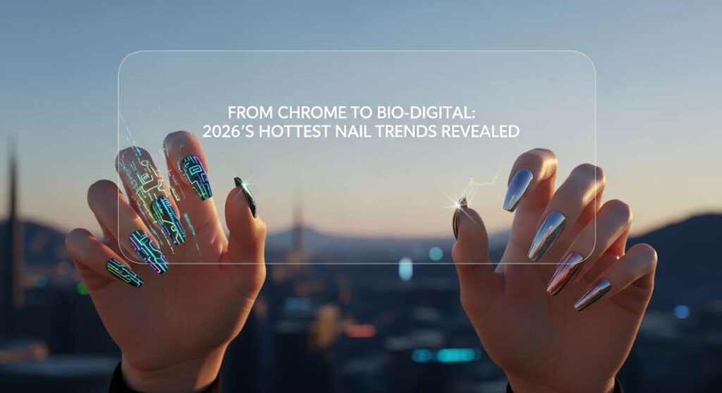 From Chrome to Bio-Digital: 2026's Hottest Nail Trends Revealed featured: from chrome to bio digital: 2026's hottest nail trends revealed