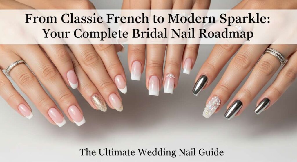 featured: from classic french to modern sparkle: your complete bridal nail roadmap