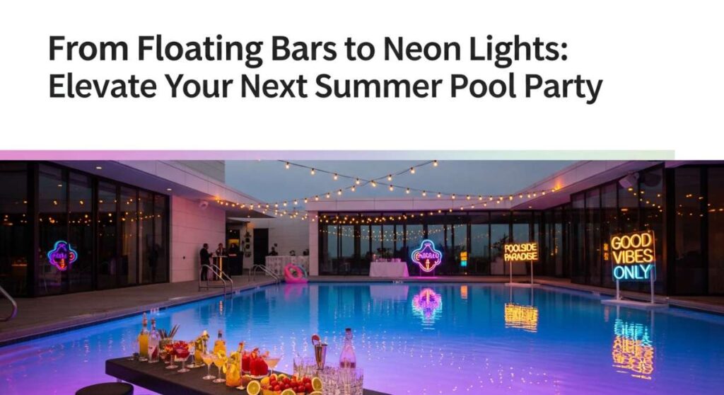 featured: from floating bars to neon lights: elevate your next summer pool party