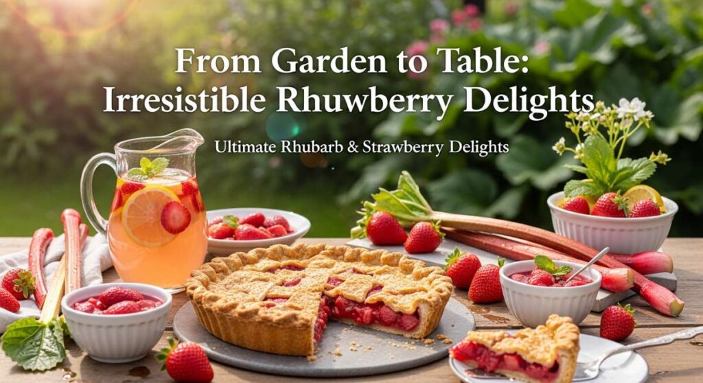 featured: from garden to table: irresistible rhubarb & strawberry delights