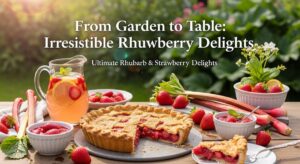 featured: from garden to table: irresistible rhubarb & strawberry delights