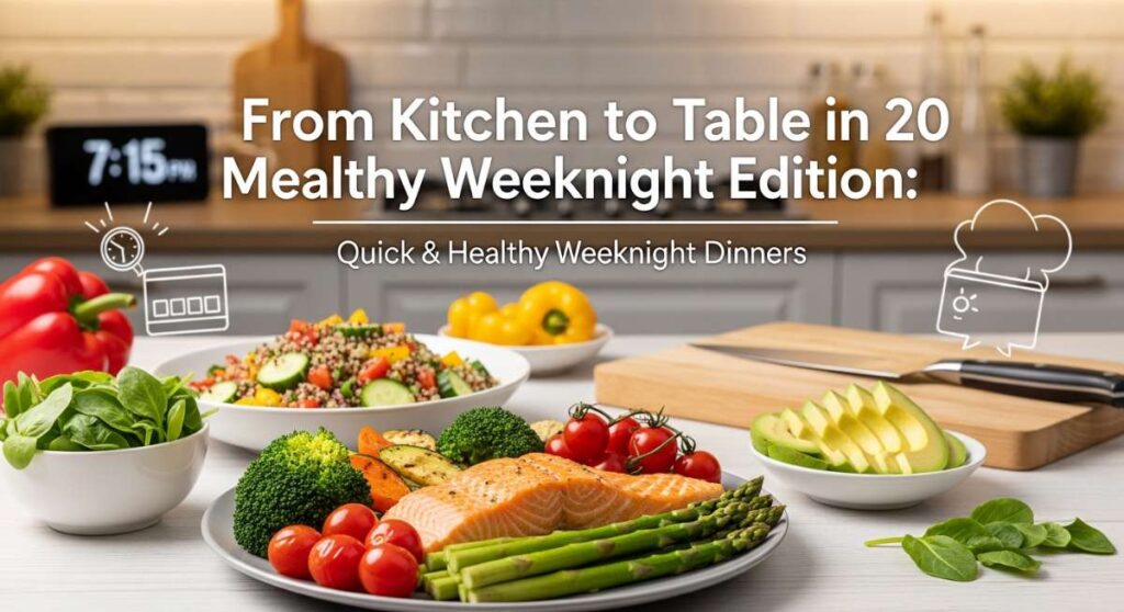 featured: from kitchen to table in 20 minutes: healthy weeknight edition