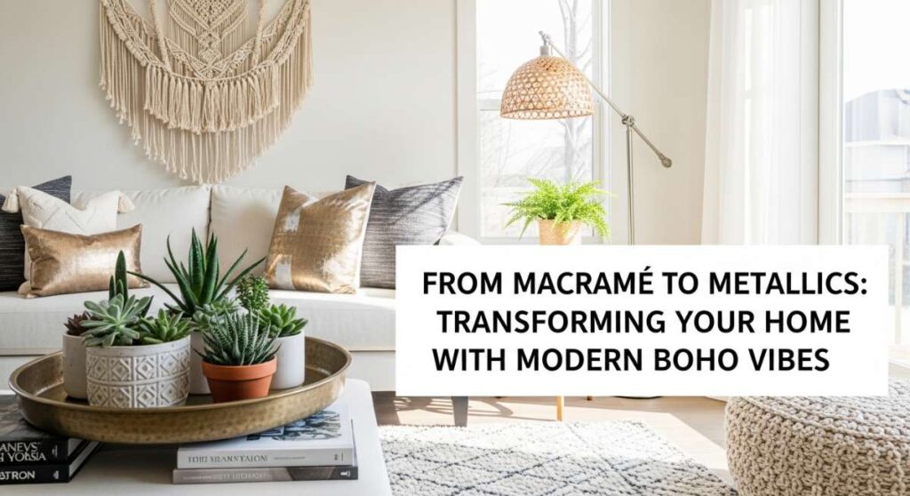 featured: from macramé to metallics: transforming your home with modern boho vibes