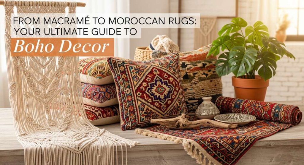 featured: from macramé to moroccan rugs: your ultimate guide to boho decor