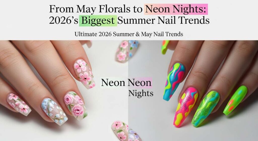 featured: from may florals to neon nights: 2026’s biggest summer nail trends