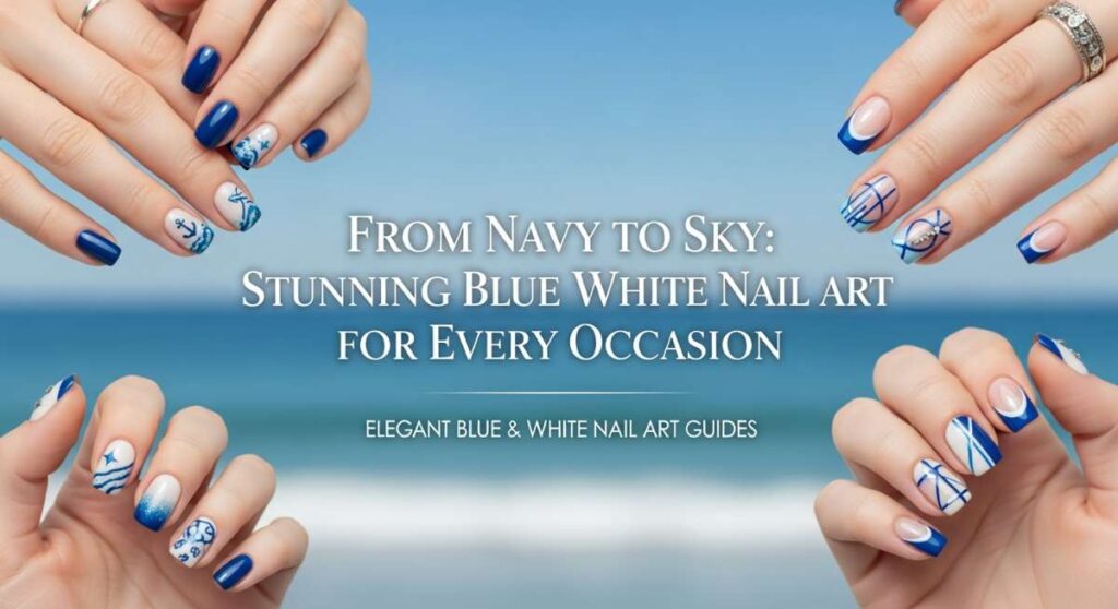 featured: from navy to sky: stunning blue and white nail art for every occasion