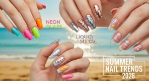 featured: from neon glaze to liquid metal: summer 2026's biggest nail predictions