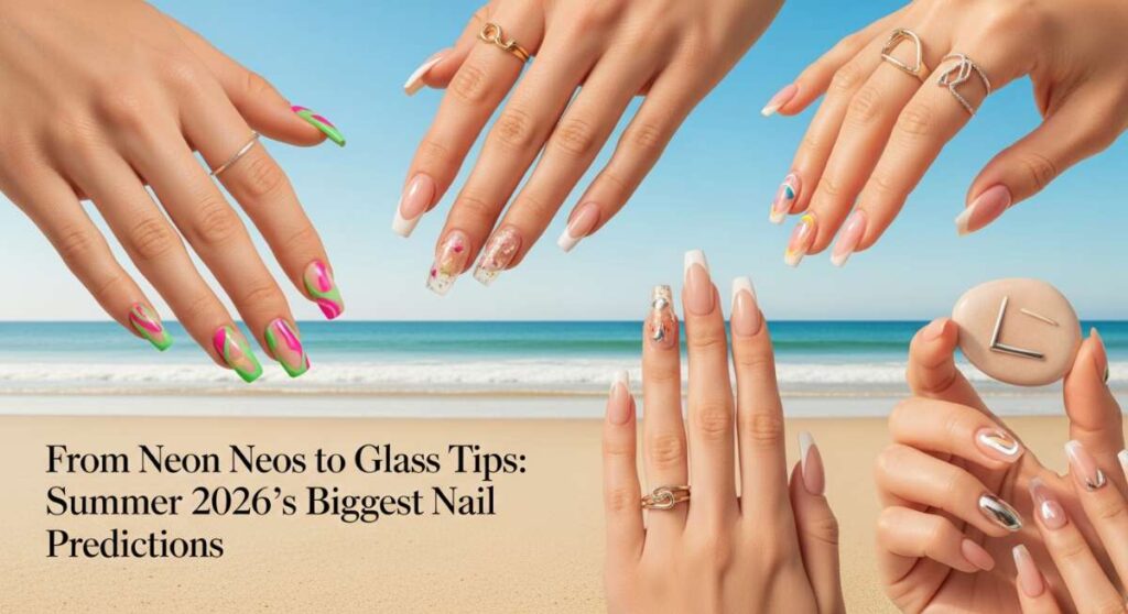 featured: from neon neos to glass tips: summer 2026’s biggest nail predictions