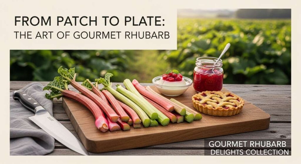 featured: from patch to plate: the art of gourmet rhubarb