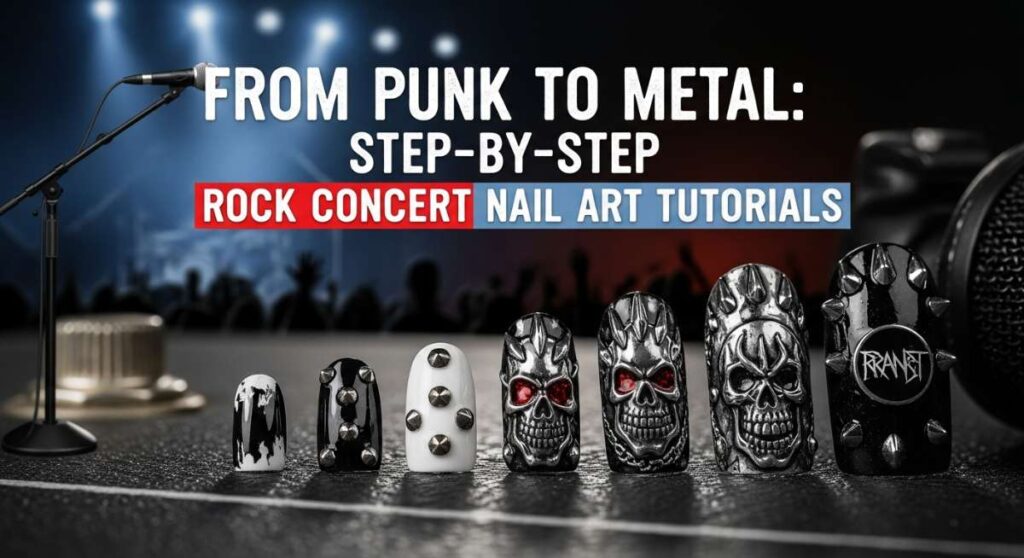 featured: from punk to metal: step by step rock concert nail art tutorials