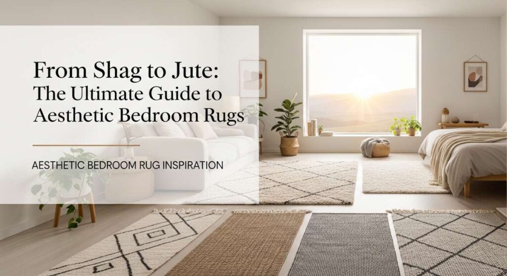 featured: from shag to jute: the ultimate guide to aesthetic bedroom rugs