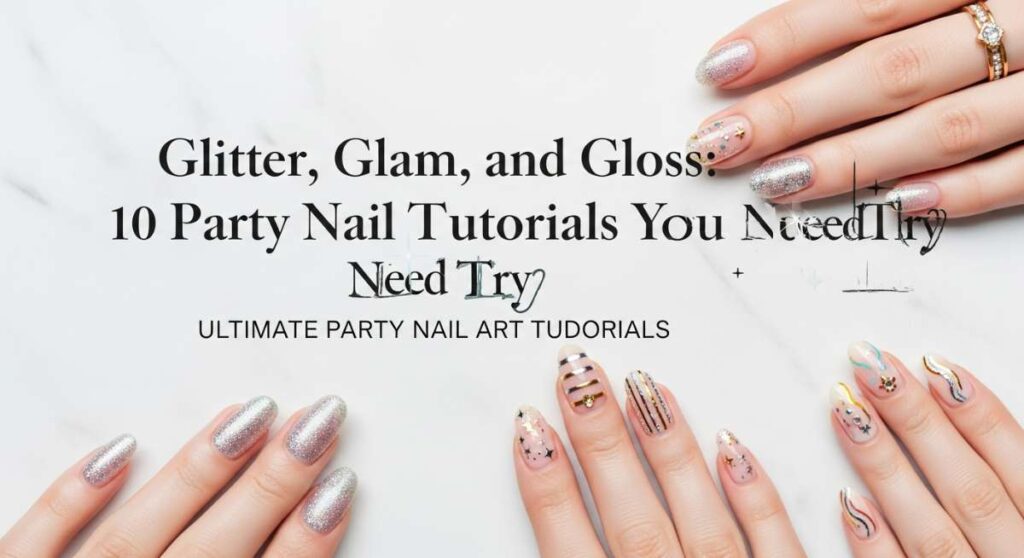 featured: glitter, glam, and gloss: 10 party nail tutorials you need to try