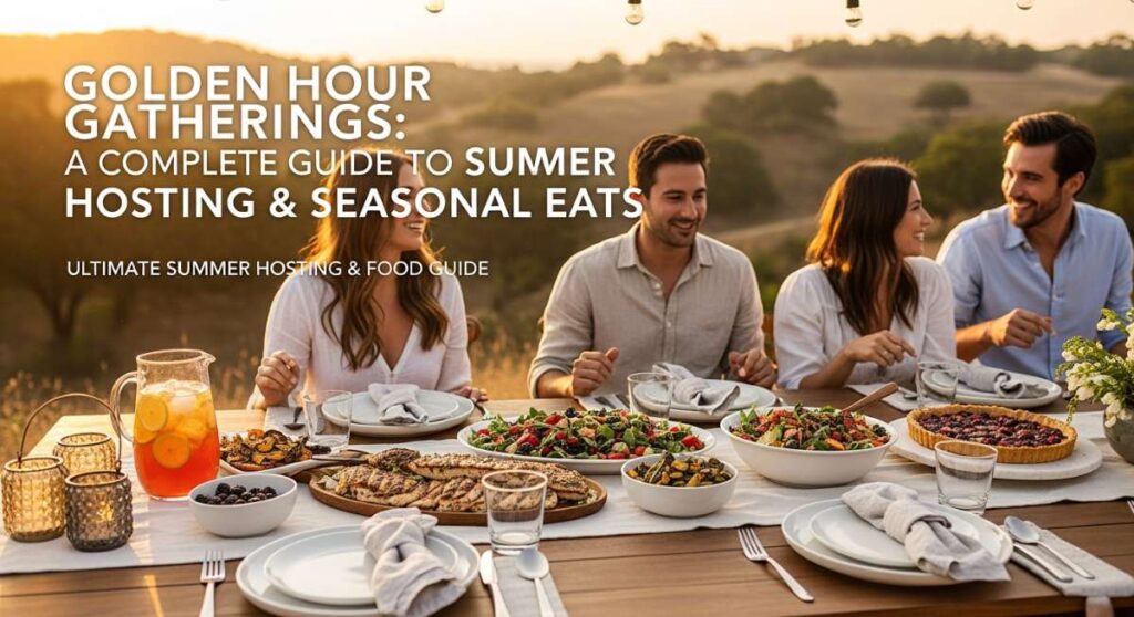 featured: golden hour gatherings: a complete guide to summer hosting & seasonal eats