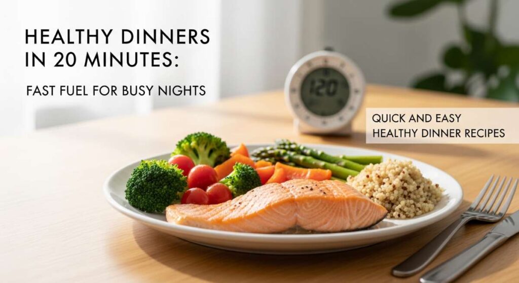 featured: healthy dinners in 20 minutes: fast fuel for busy nights