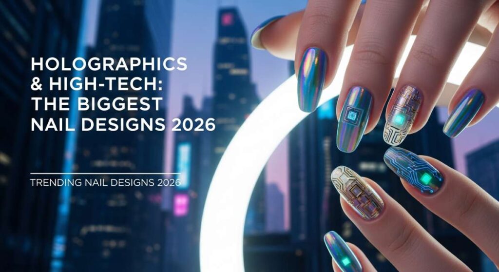 featured: holographics & high tech: the biggest nail designs for 2026