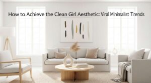 featured: how to achieve the clean girl aesthetic: viral minimalist home trends