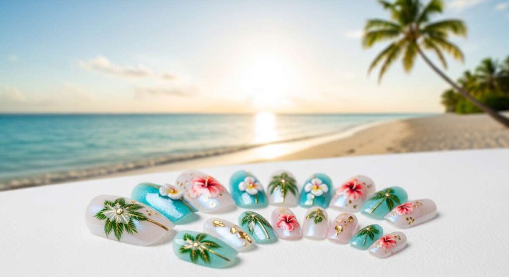 Island Elegance: Why Luxury Tropical Nails are This Summer's Hottest Trend featured: island elegance: why luxury tropical nails are this summer's hottest trend